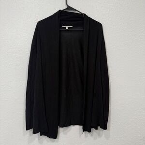 Cyrus Black Viscose Open Front Cardigan Sweater Women's Size S